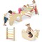 Natural Wood 7-in-1 Toddler Indoor Climbing Toy Reversible Ramp